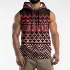 Maori Niho Taniwha Te Wheiao Sleeveless Hoodie Terracotta - Aussie Hoodie