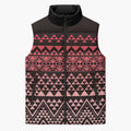 Maori Niho Taniwha Te Wheiao Sleeveless Puffer Jacket Terracotta - Aussie Hoodie