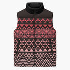 Maori Niho Taniwha Te Wheiao Sleeveless Puffer Jacket Terracotta - Aussie Hoodie