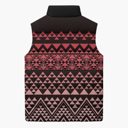 Maori Niho Taniwha Te Wheiao Sleeveless Puffer Jacket Terracotta - Aussie Hoodie