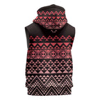 Maori Niho Taniwha Te Wheiao Sleeveless Zip Hoodie Terracotta LT7