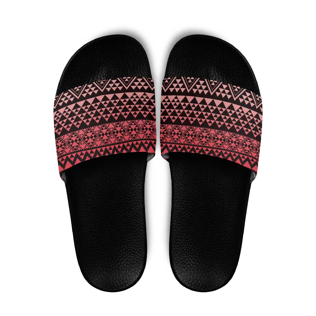 Maori Niho Taniwha Te Wheiao Slide Sandals Terracotta - Aussie Hoodie