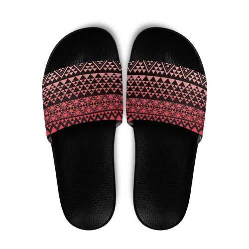 Maori Niho Taniwha Te Wheiao Slide Sandals Terracotta - Aussie Hoodie