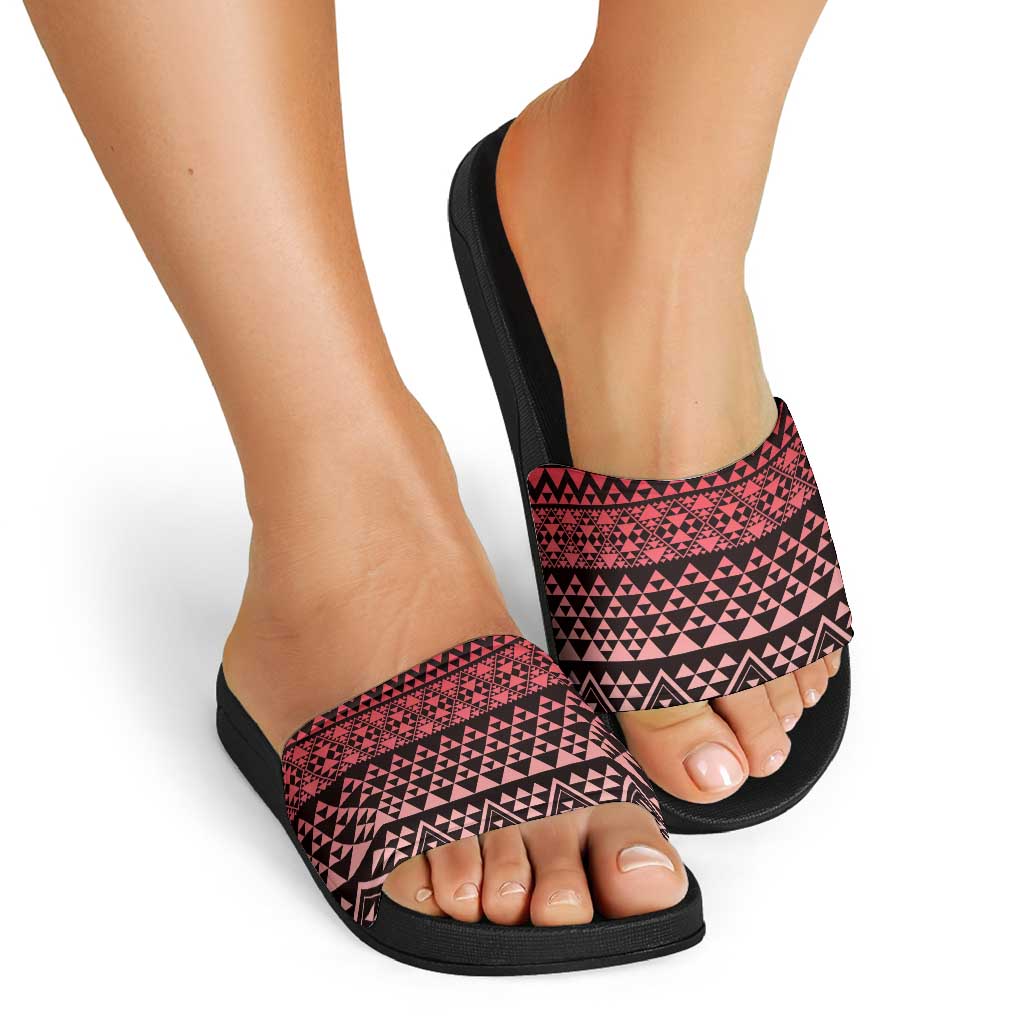 Maori Niho Taniwha Te Wheiao Slide Sandals Terracotta - Aussie Hoodie