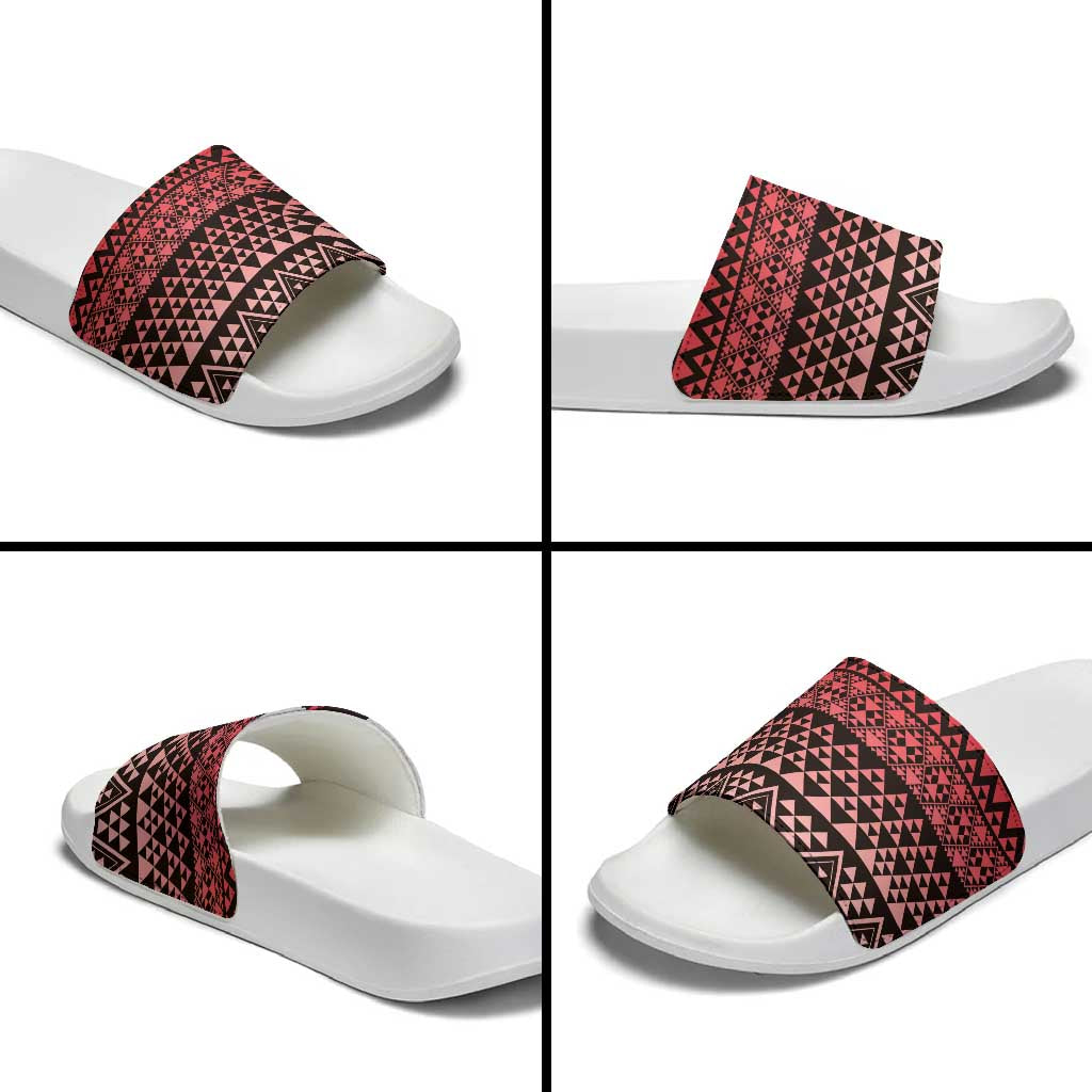 Maori Niho Taniwha Te Wheiao Slide Sandals Terracotta - Aussie Hoodie