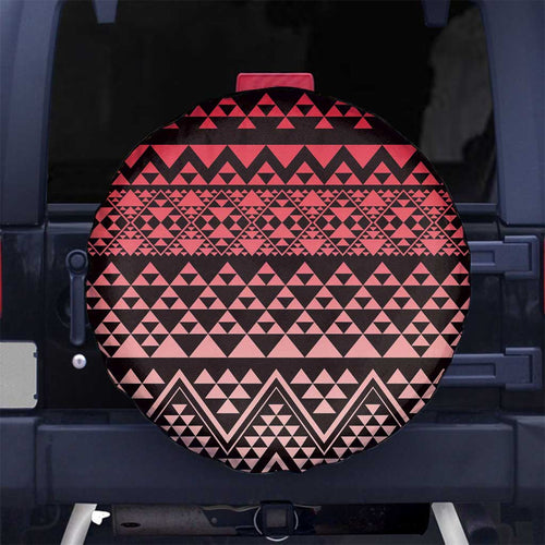 Maori Niho Taniwha Te Wheiao Spare Tire Cover Terracotta - Aussie Hoodie