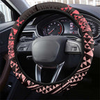 Maori Niho Taniwha Te Wheiao Steering Wheel Cover Terracotta - Aussie Hoodie