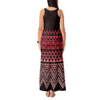Maori Niho Taniwha Te Wheiao Tank Maxi Dress Terracotta - Aussie Hoodie