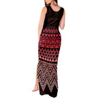 Maori Niho Taniwha Te Wheiao Tank Maxi Dress Terracotta - Aussie Hoodie