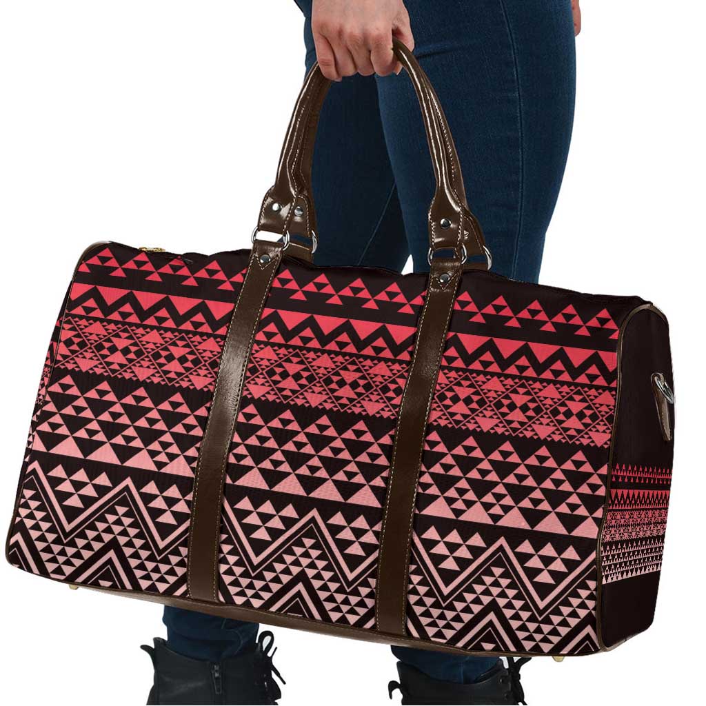 Maori Niho Taniwha Te Wheiao Travel Bag Terracotta - Aussie Hoodie