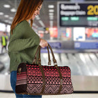 Maori Niho Taniwha Te Wheiao Travel Bag Terracotta - Aussie Hoodie