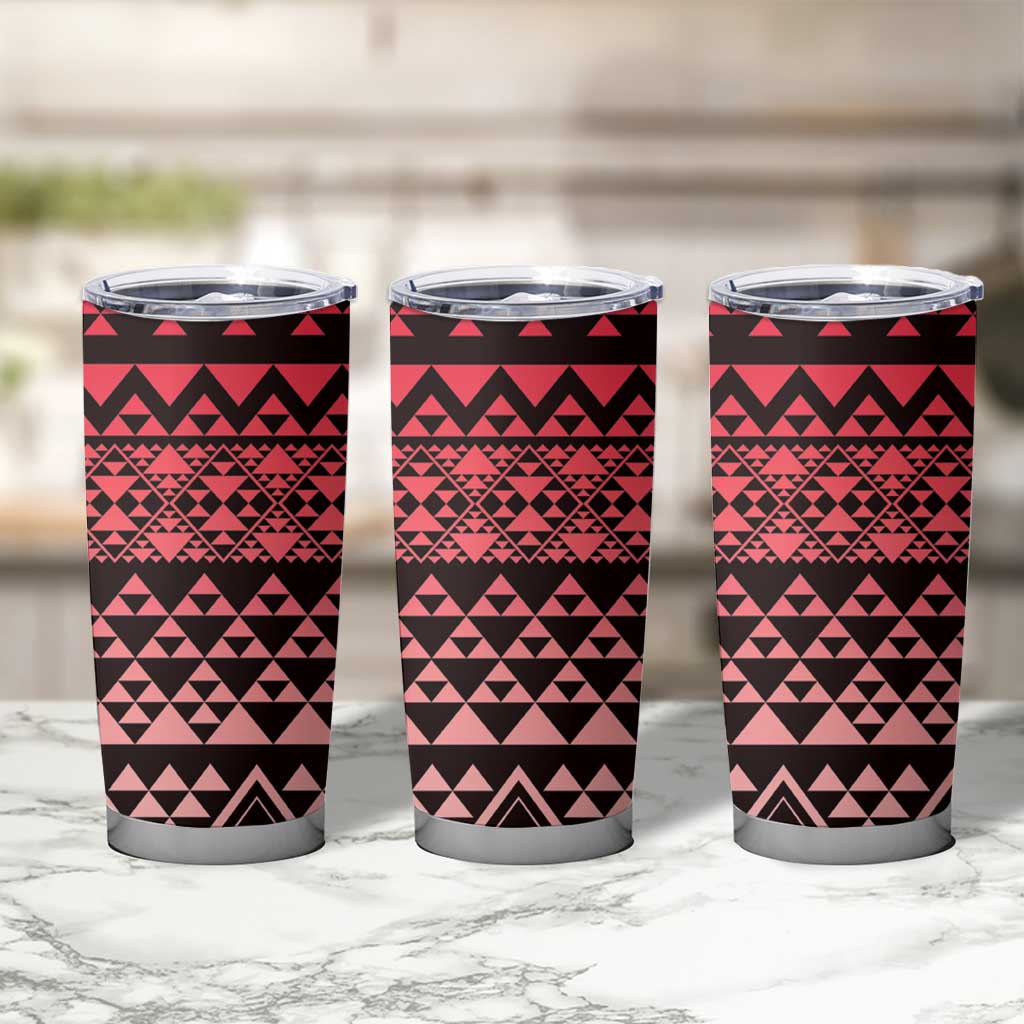 Maori Niho Taniwha Te Wheiao Tumbler Cup Terracotta - Aussie Hoodie
