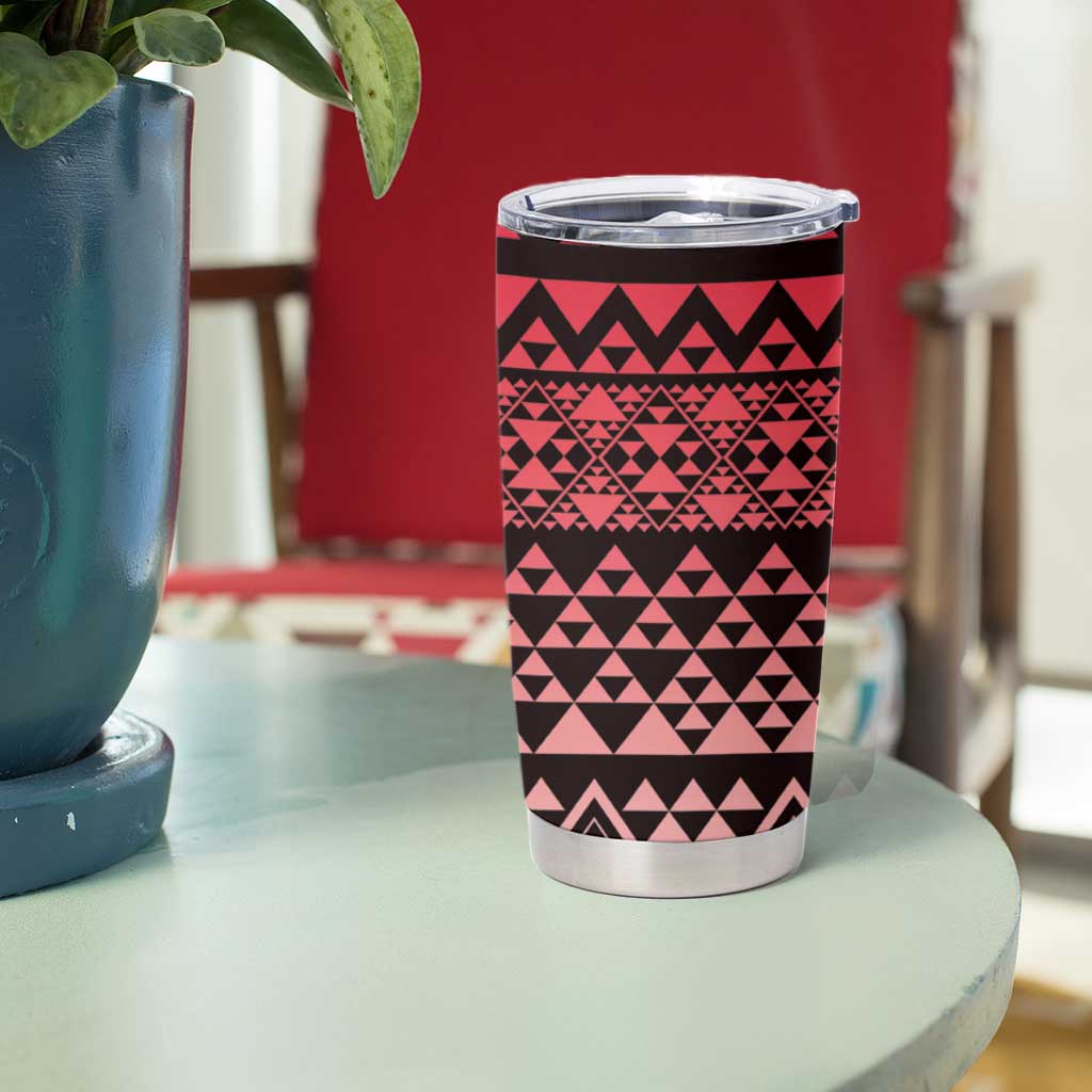 Maori Niho Taniwha Te Wheiao Tumbler Cup Terracotta - Aussie Hoodie