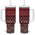 Maori Niho Taniwha Te Wheiao Tumbler With Handle Terracotta - Aussie Hoodie