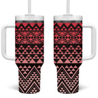 Maori Niho Taniwha Te Wheiao Tumbler With Handle Terracotta - Aussie Hoodie