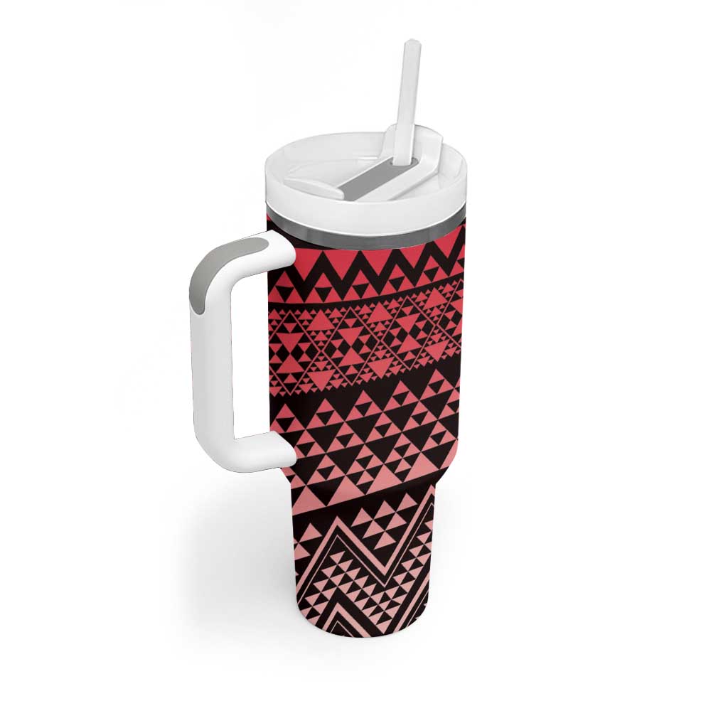 Maori Niho Taniwha Te Wheiao Tumbler With Handle Terracotta - Aussie Hoodie