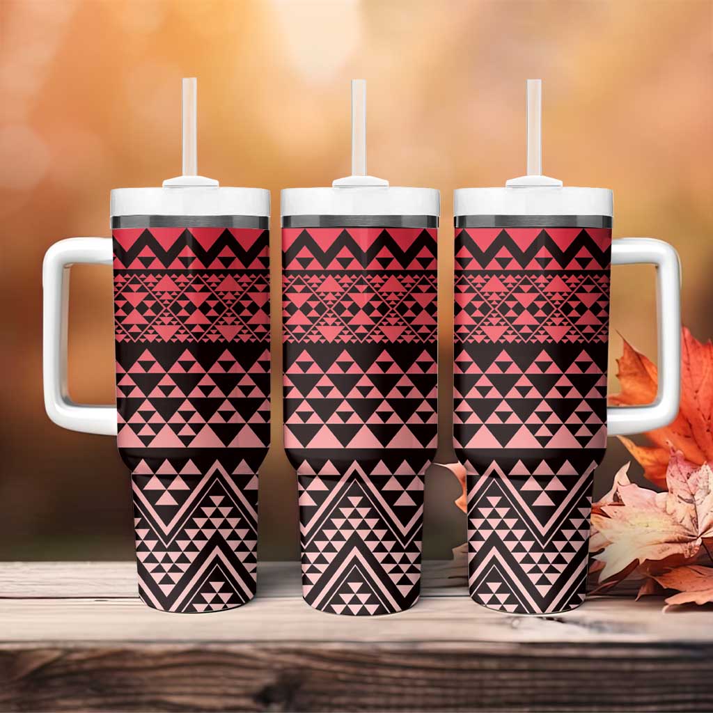 Maori Niho Taniwha Te Wheiao Tumbler With Handle Terracotta - Aussie Hoodie