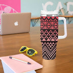 Maori Niho Taniwha Te Wheiao Tumbler With Handle Terracotta - Aussie Hoodie