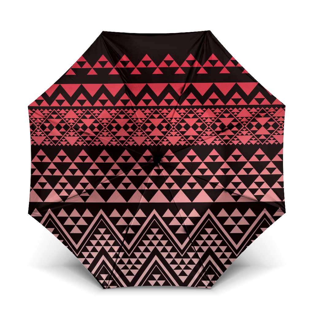Maori Niho Taniwha Te Wheiao Umbrella Terracotta - Aussie Hoodie