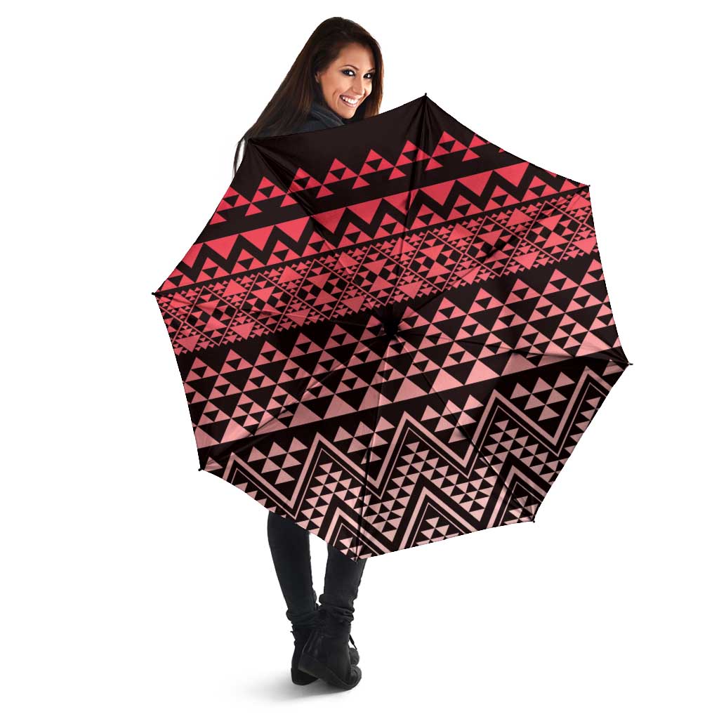 Maori Niho Taniwha Te Wheiao Umbrella Terracotta - Aussie Hoodie