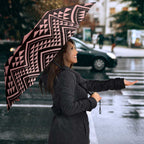 Maori Niho Taniwha Te Wheiao Umbrella Terracotta - Aussie Hoodie