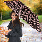 Maori Niho Taniwha Te Wheiao Umbrella Terracotta - Aussie Hoodie