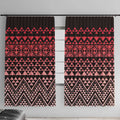Maori Niho Taniwha Te Wheiao Window Curtain Terracotta - Aussie Hoodie