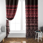 Maori Niho Taniwha Te Wheiao Window Curtain Terracotta - Aussie Hoodie