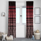 Maori Niho Taniwha Te Wheiao Window Curtain Terracotta - Aussie Hoodie
