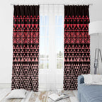 Maori Niho Taniwha Te Wheiao Window Curtain Terracotta - Aussie Hoodie