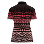 Maori Niho Taniwha Te Wheiao Women Polo Shirt Terracotta - Aussie Hoodie