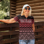 Maori Niho Taniwha Te Wheiao Women Polo Shirt Terracotta - Aussie Hoodie
