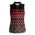 Maori Niho Taniwha Te Wheiao Women Sleeveless Polo Shirt Terracotta - Aussie Hoodie