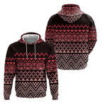 Maori Niho Taniwha Te Wheiao Zip Hoodie Terracotta - Aussie Hoodie