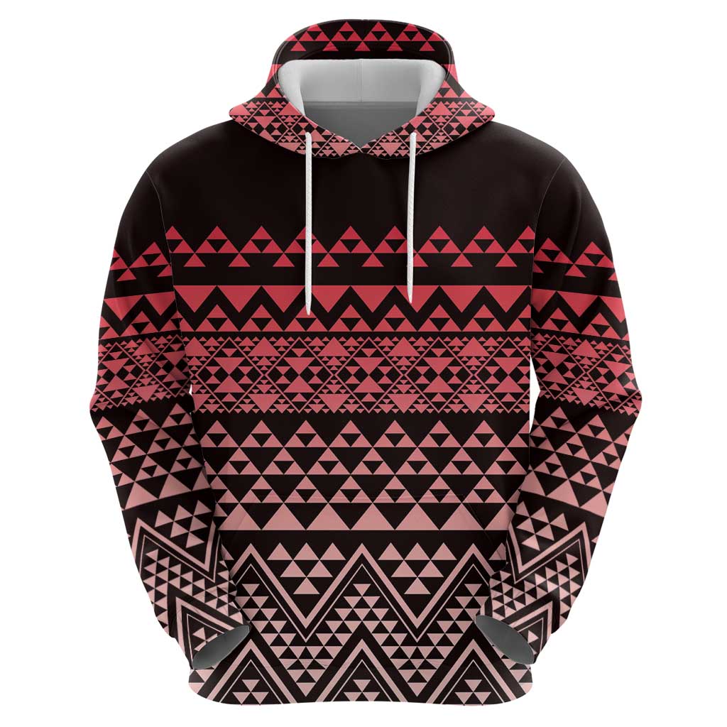 Maori Niho Taniwha Te Wheiao Zip Hoodie Terracotta - Aussie Hoodie