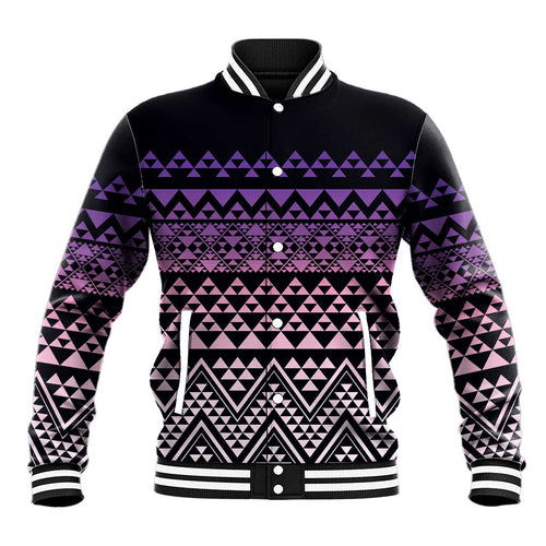 Maori Niho Taniwha Te Wheiao Baseball Jacket Waiporoporo - Aussie Hoodie