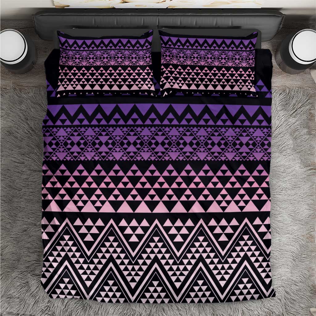 Maori Niho Taniwha Te Wheiao Bedding Set Waiporoporo - Aussie Hoodie