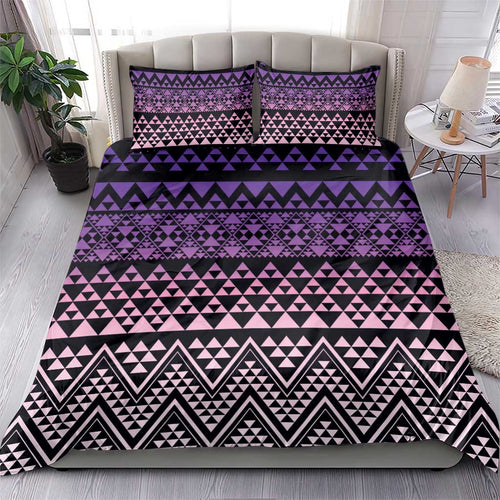 Maori Niho Taniwha Te Wheiao Bedding Set Waiporoporo - Aussie Hoodie