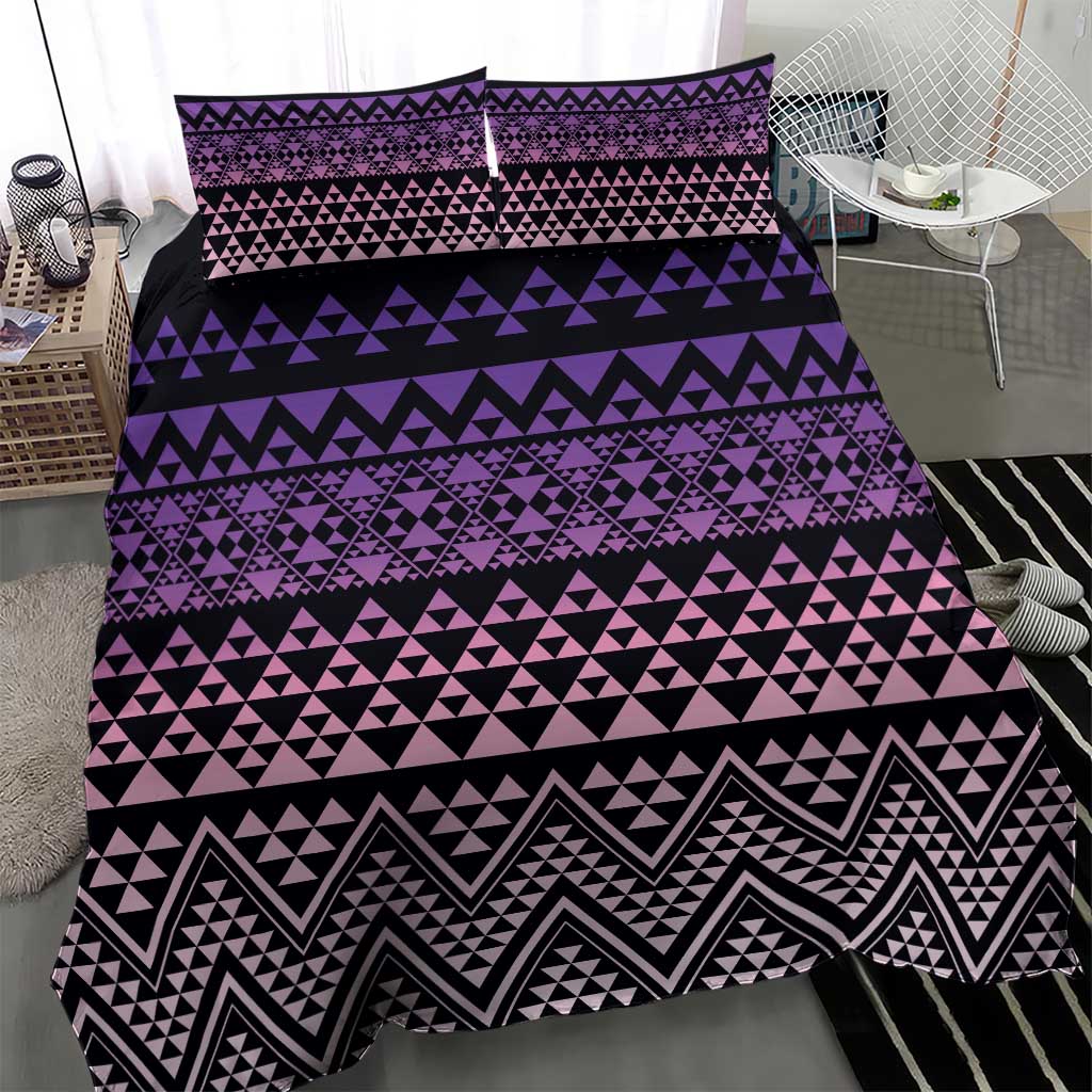 Maori Niho Taniwha Te Wheiao Bedding Set Waiporoporo - Aussie Hoodie