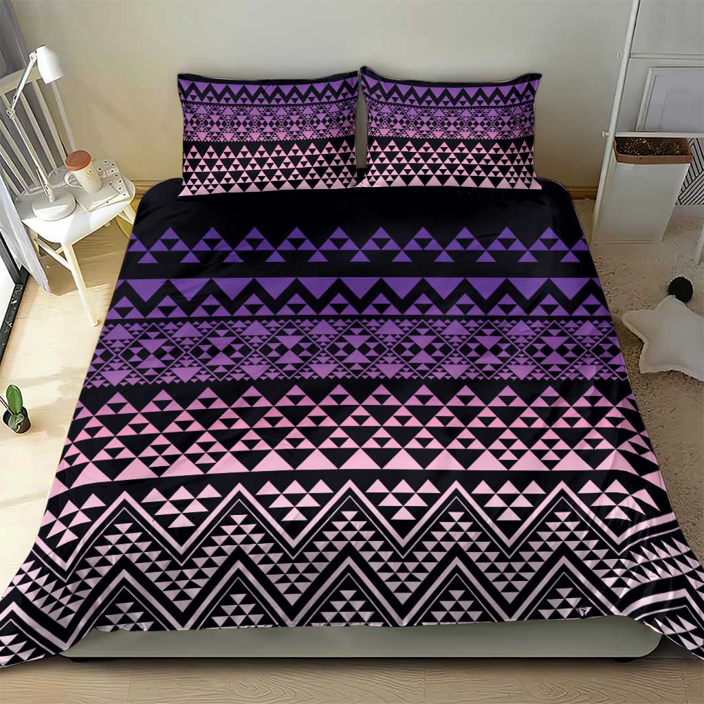 Maori Niho Taniwha Te Wheiao Bedding Set Waiporoporo - Aussie Hoodie