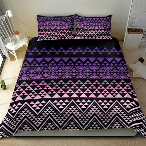 Maori Niho Taniwha Te Wheiao Bedding Set Waiporoporo - Aussie Hoodie