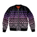Maori Niho Taniwha Te Wheiao Bomber Jacket Waiporoporo - Aussie Hoodie