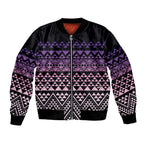 Maori Niho Taniwha Te Wheiao Bomber Jacket Waiporoporo - Aussie Hoodie