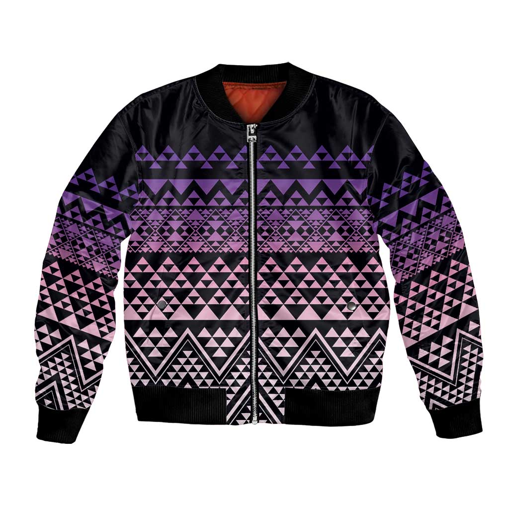 Maori Niho Taniwha Te Wheiao Bomber Jacket Waiporoporo - Aussie Hoodie