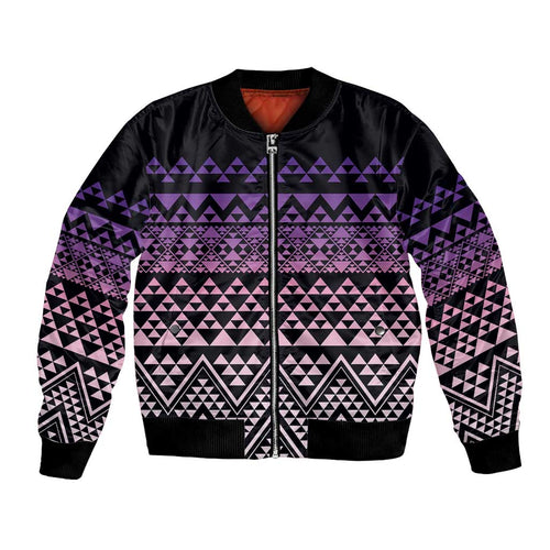 Maori Niho Taniwha Te Wheiao Bomber Jacket Waiporoporo - Aussie Hoodie