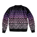 Maori Niho Taniwha Te Wheiao Bomber Jacket Waiporoporo - Aussie Hoodie