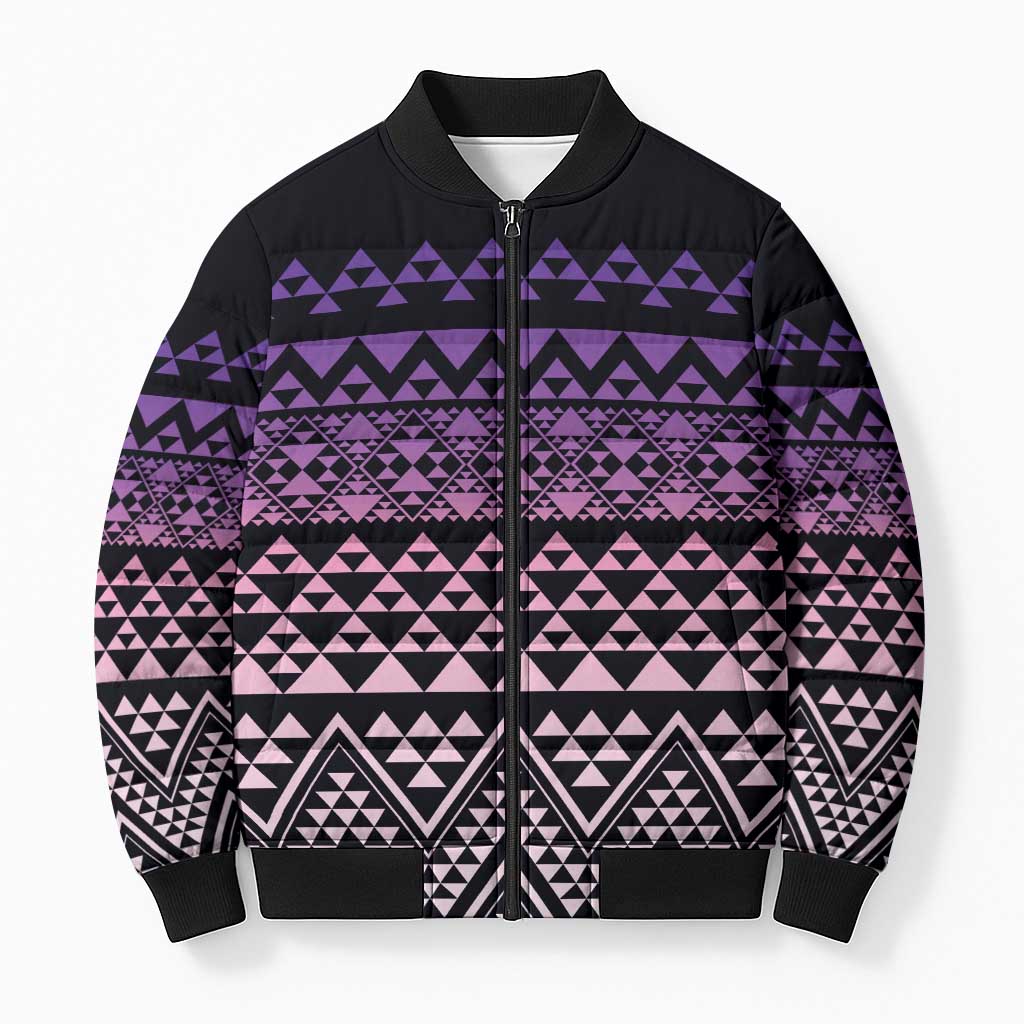 Maori Niho Taniwha Te Wheiao Bomber Puffer Jacket Waiporoporo - Aussie Hoodie