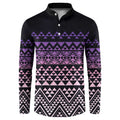 Maori Niho Taniwha Te Wheiao Button Sweatshirt Waiporoporo - Aussie Hoodie