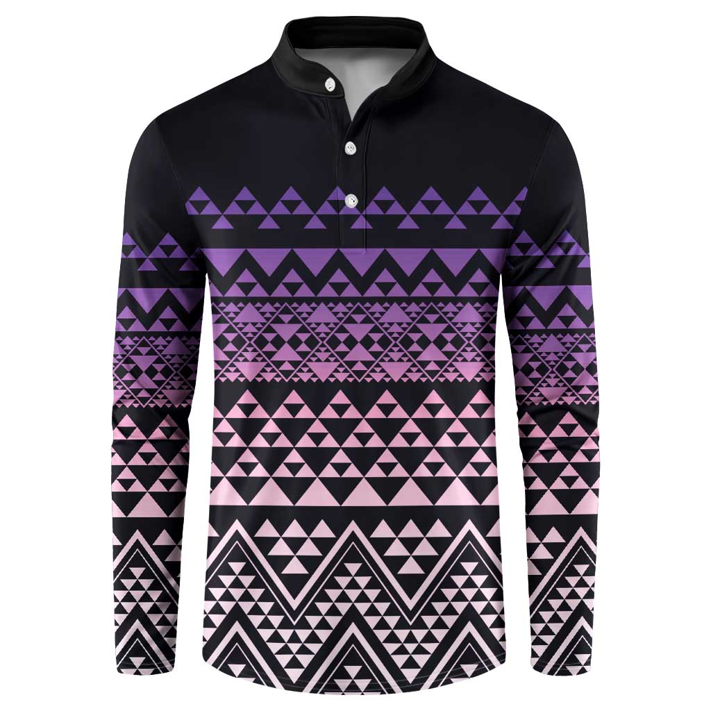Maori Niho Taniwha Te Wheiao Button Sweatshirt Waiporoporo - Aussie Hoodie
