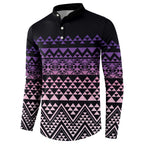Maori Niho Taniwha Te Wheiao Button Sweatshirt Waiporoporo - Aussie Hoodie